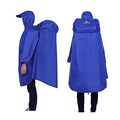 Adventure World Globotrekker Backpack Poncho Lightweight Waterproof Rain Poncho for Hiking, Camping, Travel & Outdoor Use - color: Sapphire Blue