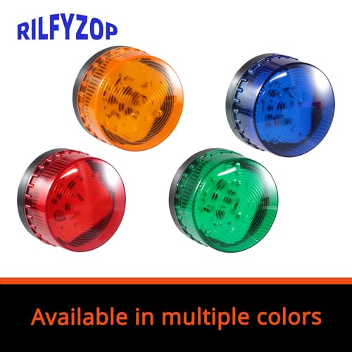Industrial Round Beeper Warning Light D-5061-J Yellow AC 110V-120V 75dB Flashing - color: Yellow Flashing, style: 110V