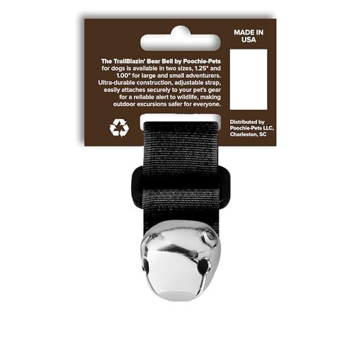Trailblazin' Bear Bell for Outdoor Safety, Camping, Hiking Essentials, Bike Bells, Backpacking & Dog Bell to Alert Wildlife, Off-Leash Tracking, Made in USA - color: Black, size: Small 1.00" Bell