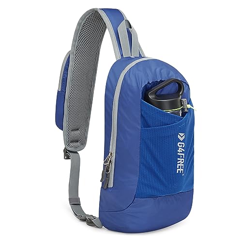 G4Free Sling Bag RFID Blocking Lightweight Crossbody Backpack Chest Shoulder Bag for Travel Sports Running - color: Blue