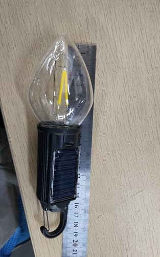 4 Pack Solar Tent Lights for Camping, Yellow Mosquito Repellent Light Bulbs, Rechargeable Hanging Lanterns with Hooks, Portable Bug Proof LED Lantern for Camping, Hiking & Emergency Power(T01)