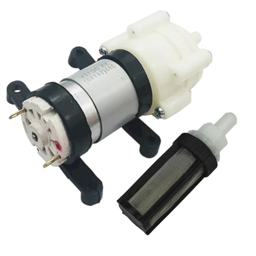 CONQUERALL 385 Water Pump Filter Set DC 12V Diaphragm Self-priming Water Pump for Bonsai Wigwam - color: Pump+filter, size: DC 12V