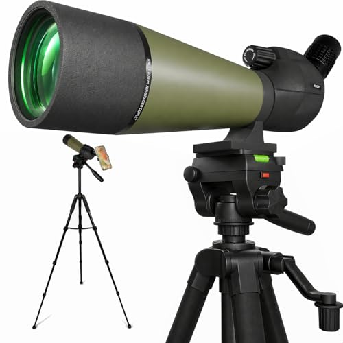 NWDEY Spotting Scope 25-75x80 with 60in Tripod, BAK4 Prism, FMC Optics - size: 25-75x80mm