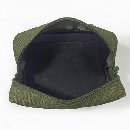 Skarabrae Glasses Case Hard Shell MOLLE Eyeglass Pouch with Solid Plate Outdoor Sunglasses Pouch for Hiking, Travel - color: Olive Green