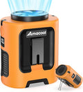 AMACOOL Mini Portable Waist Fan Clip on, 13000RPM Wearable Shirt Belt Fan - color: ORANGE