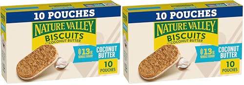 Nature Valley Biscuit Sandwiches, Coconut Butter, Snack Bars, 13.5 oz,10 Count (Pack of 2) - size: 10 Count (Pack of 2)