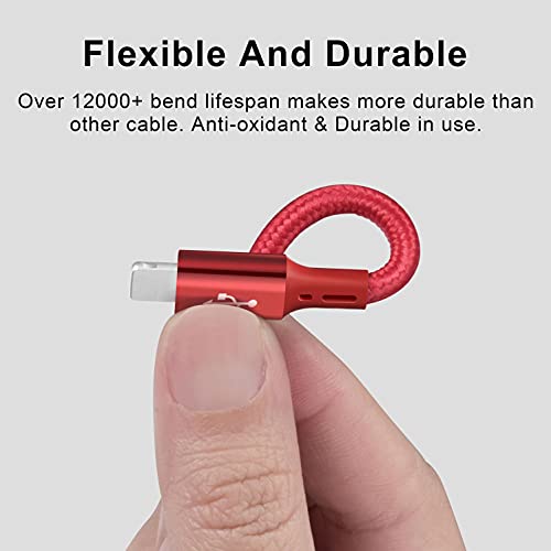 3Pack 5Ft Multiple Charging Cable 3-in-1 Braided Multi Charger Cord Fast Charging Cable Multi Charger Cable for Type C/Micro USB Port for Cell Phones/iPhone 17 16 15 14 13/Samsung/PS/Tablets & More | Universal 3 in 1 Multiple USB Cable Charging Cord with