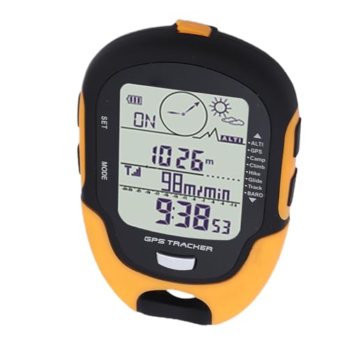 RiToEasysports Digital Altimeter, ABS Multifunction Altimeter Barometer with Compass, Dual Positioning, 16 Direction Navigation, 24H Tracking for Hiking Camping Outdoor Use