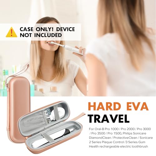 ProCase Travel Case for Oral-B Sonicare Electric Toothbrush -Rosegold - color: Rosegold