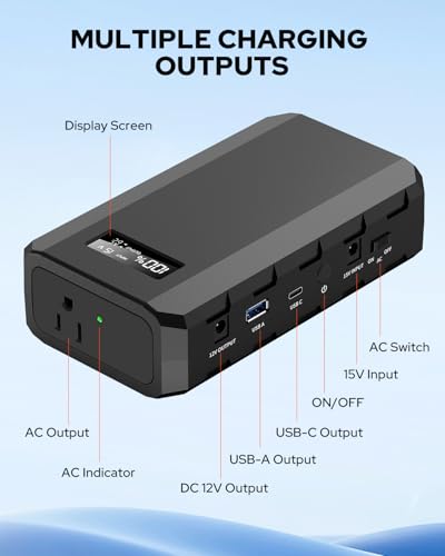 SinKeu 23400mAh/86.58Wh Portable Power Bank with AC Outlet - color: Black and White