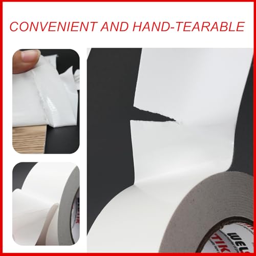 WELSTIK Professional Duct Tape 3 Pack,1.88" x 30 yd Waterproof Tape Fabric Coloured Gaffer Tape for Repairs, DIY, Crafts, Indoor and Outdoor Use,White - color: White