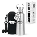 Tactiko Stainless Steel Wide Mouth Water Bottle | Single Wall Boil-Safe - color: Black, size: 25 oz/750 ml