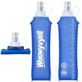 Running Vest Soft Flask, 2PCS BPA-Free 500ml Collapsible Water Bottle for Hydration Backpack, Collapsible Water Bottles for Marathon Hiking Cycling Climbing - color: Blue