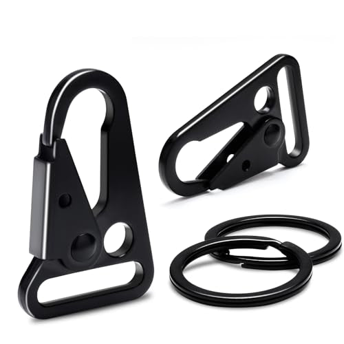 CooBigo 12 Sets Tactical Snap Hook 1-inch Car Keys Chain Clip Heavy Duty Keychain Attachments for Paracord Bracelets Necklaces Molle Bags Accessories