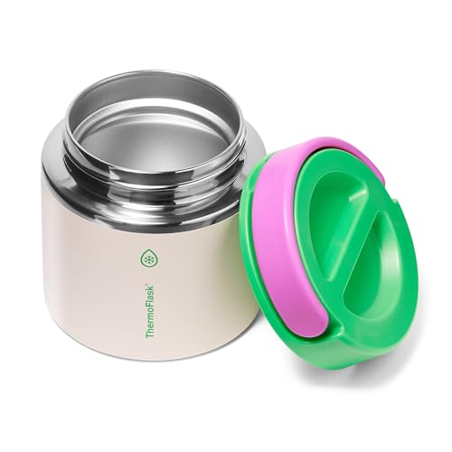 ThermoFlask Insulated Food Jar with Leakproof Lid (20 oz, Desert Bloom) - Stainless Steel Food Containers for Hot & Cold Meals, Lunch, Soup & Snacks - color: Desert Bloom, size: 20 oz