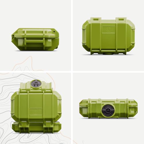 Evergreen 52 Waterproof Dry Box Protective Case - Travel Safe/Mil Spec/USA Made - for Cameras, Camping, Fishing, Hiking, Traveling, Water Sports, Knives, Survival (Green) - color: Green