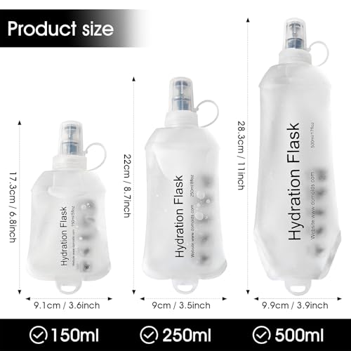 GUYI GYGYL Soft Flask Collapsible Water Bottle for Sports, 150ml White 2pcs - color: 2Pcs 150ml White