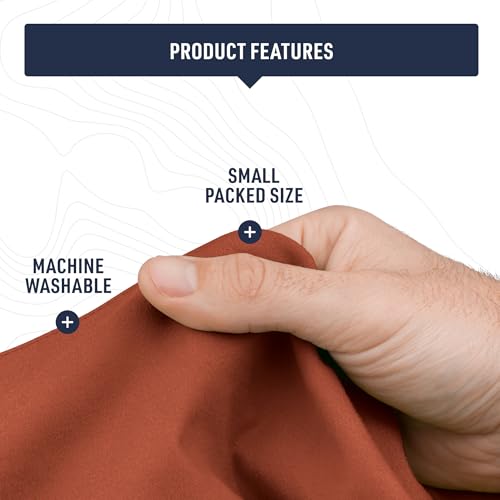 Sea to Summit Drylite Towel, Lightweight Camping and Travel Towel - color: Picante, size: Small