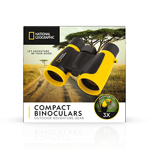 National Geographic Real 3x30 Lightweight Binoculars for Kids Stem Education Bird Watching Hiking Camping and Outdoor Adventures