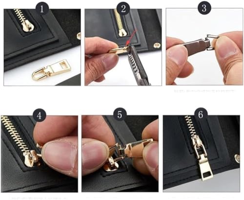 Zipper Pull Replacement Kit, Pull Replacement Repair, Zipper Slider Tab for Luggage Backpack Jacket Suitcase Coat Sewing Notions and Supplies (Gold,Silver,Gun Color) - color: Gold,Silver,Gun Color