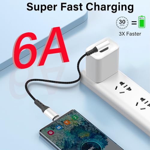 Short USB Type C Charging Cable Right Angle USB C Short Cable 6A Fast Charging Cord 90 Degree Type C Charger Cable for Car Cell Phone Tablet and USB C Devices 9.8in (Right Angle C to C) - style: Right Angle C to C