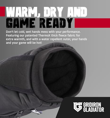 Football Handwarmer Pouch for Adults - Tactical Hand Muff Warmer - Warming Pouch for Cold Weather - color: Black