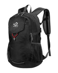 WATERFLY Lightweight Packable Hiking Backpack, 30L Day Pack Black | Foldable, Water Resistant Travel Daypack with Multiple Pockets, Wet Pocket, Ultralight Day Pack for Woman Man, Everyday Carry - color: Black