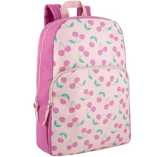 Trail maker Classic 17 inch Backpacks with Adjustable Padded Straps | School Backpacks for Girls, Boys - color: Cheerful Cherries