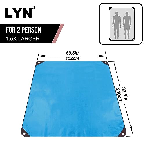 LYN Heavy Duty Emergency Blanket Survival Gear Waterproof Insulated Blanket Emergency Tarp for Camping, Hiking, Bushcraft - color: Blue