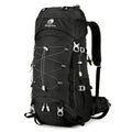 60L Camping Backpack, Large Backpacking Backpack for Hiking, Black | with Rain Cover, Waterproof, for Men & Women, Lightweight, Large & Long, Rucksack Pack for Climbing Touring Travel Camping - color: Black