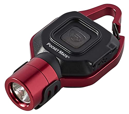 Streamlight 73301 PocketMate 325-Lumen Red LED Flashlight, Red | 325 lumens; USB rechargeable capable; multi-mode lighting; IPX-rated water resistant; impact-resistance tested - color: Red