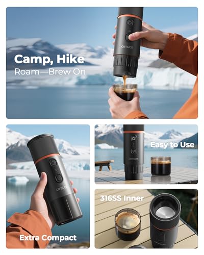 portable espresso machine (Black) - color: Black