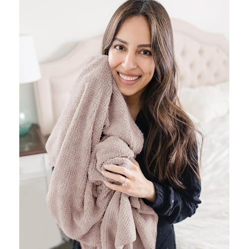 ROLSHOL 2-Pack Large Microfiber Hair Towel Wraps for Women, 27 × 39 in - color: Mauve, Clay