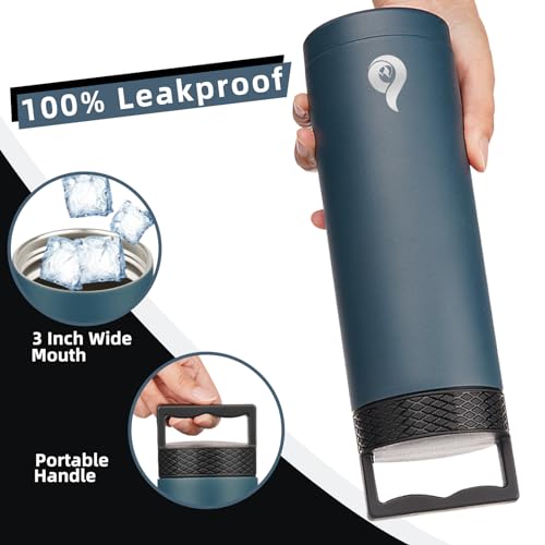 BJPKPK 36oz Insulated Water Bottle Stainless Steel Water Bottle with Handle - color: Army Green, style: 36oz