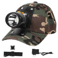 High Lumens LED Mining Headlamp with Hat - Waterproof, Durable, Long-Lasting Rechargeable Headlight, Adjustable Strap, Perfect for Miners Camping Hiking (KL2.8 Black-Yellow Button with Hat) - color: KL2.8 Black-Yellow Button with Hat