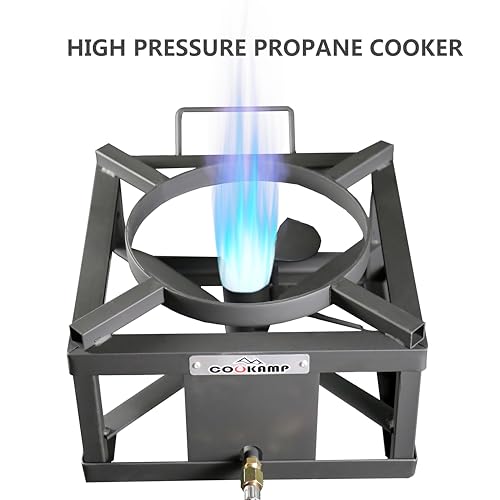 COOKAMP Propane Burner for Outdoor Cooking (Single Burner-Jet Burner) - size: Single Burner-Jet