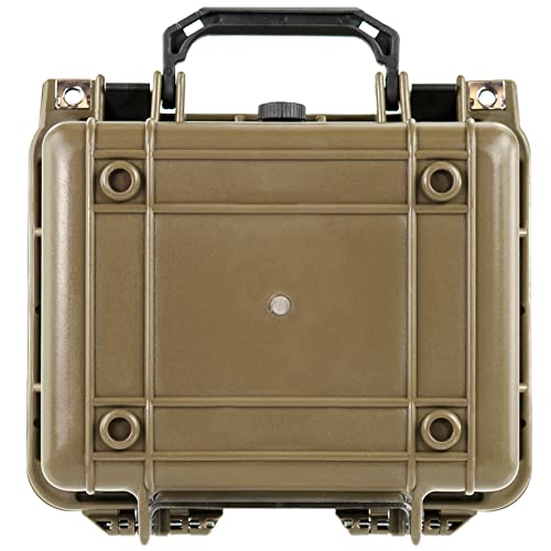Eylar Small 10.62" Deep Gear, Equipment, Hard Camera Case Waterproof with Foam TSA Standards (Tan) - color: Tan