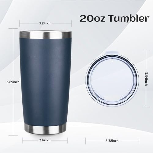 StarSpeed 20oz Stainless Steel Travel Coffee Tumbler,Navy Blue - color: Navy Blue