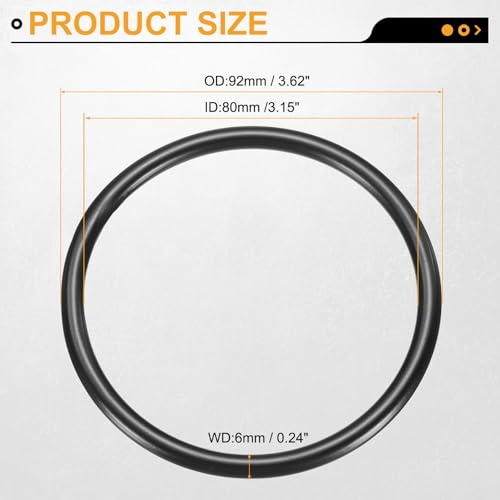 uxcell 2Pcs M6 x 80 x 92mm(WD. x ID. x OD.) Metal Rings, 304 Stainless Steel Solid Welded Seamless O-Ring Decorative Connecting for Macrame, Hanging Slings Rope, Black - size: M6 x 80 x 92mm(WD. x ID. x OD.)