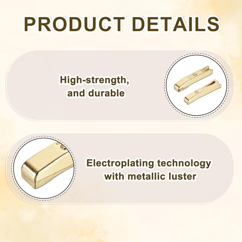 uxcell 8Set Double Open Zipper Repair Latch Kits, #10 Copper Insert Pins Zipper Stopper for Bags Coats Jackets Zippers Repairing Replacement, Light Gold - color: Light Gold, size: #10