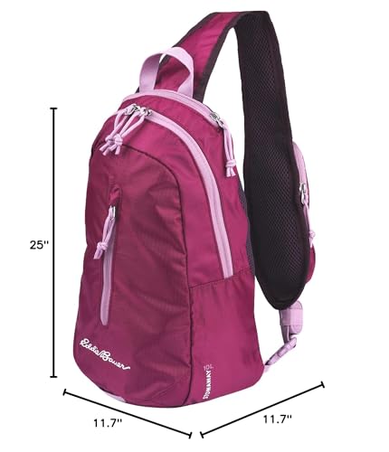 Eddie Bauer Stowaway Packable Sling Bag | Travel | Outdoor | Lightweight | Compact | Ripstop Nylon, Port Red-10L - color: Port Red