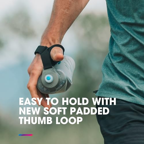 HydraPak SkyFlask Speed - Collapsible Handheld Running Water Bottle (350ml, 500ml, 500ml Insulated) - Adjustable Strap, Lightweight, Spill-Proof Cap - color: *OLD* Clear, style: 500ml IT
