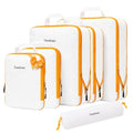 6 Set Large Compression Packing Cubes for travel. - color: White