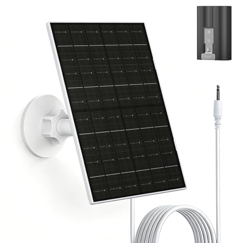 Zivif 7W Solar Panel Compatible with Ring Video Doorbell 2, 3, 3 Plus and 4 | Solar Charger with Built-in 2600mAh Battery, IP65 Waterproof, 16.4ft Cable, 360° Adjustable Mount - color: 7W ring doorbell