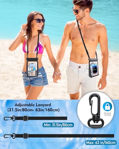 Large Capacity Waterproof Phone Pouch, Floating Dry Bag for iPhone 17 16 13 12 11 Pro Max Galaxy S22 S21 Waterproof Bag Sunscreen Glasses Storage Dry Pouch for Swimming Rafting Boating - color: Black, Extra Large Opening 5.9''