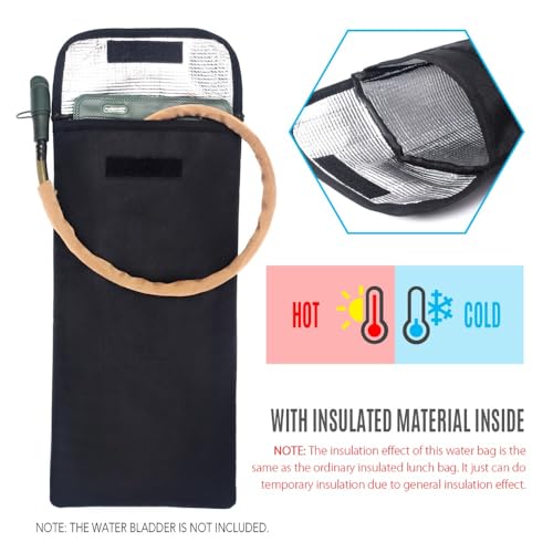 Bag, Hydration Bladder Sleeve for 2-2.5L Water Reservoir, Polyester Thermal Water Bladder Cover with Carrying Handle for Hiking, Cycling and Skiing,