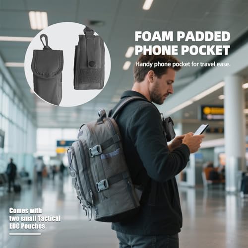 Miramrax Tactical Backpack Military Army Daypack - Assault Pack for Men Molle Backpacks Bug Out Bag 3 Day Pack for Hiking Camping Travel Hunting Rucksack Trekking Grey - color: Grey