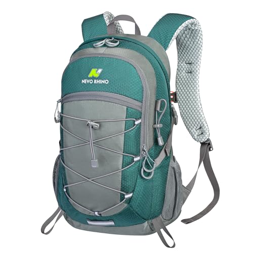 N NEVO RHINO Hiking Backpack,20L Waterproof Hiking Outdoor Daypack | Lightweight Travel Camping Foldable Daypack,Small Backpack for Men Women - color: Lakeblue