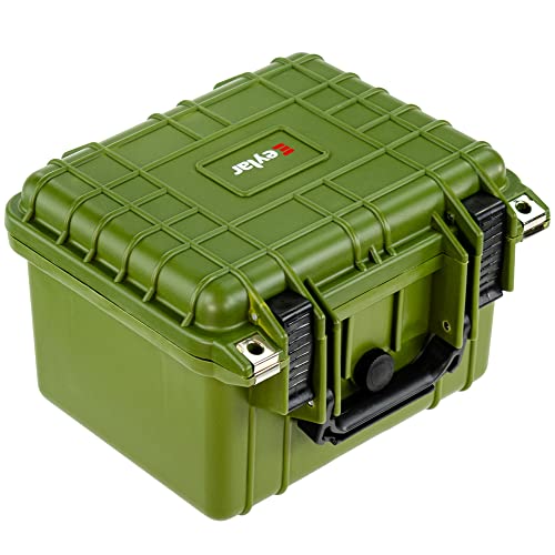 Eylar Small 10.62" Deep Gear, Equipment, Hard Camera Case Waterproof with Foam TSA Standards (Green) - color: Green