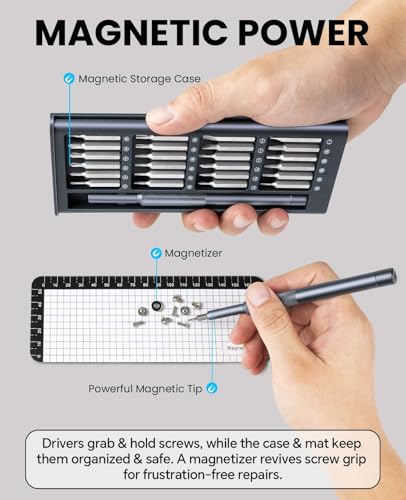 efekol Small Precision Screwdriver Set - Electronics Repair Tiny Tool Kit [Super Durable],for Ring Doorbell, Laptop, Switch, PS5, Xbox, Macbook, iPhone, Watch, Glasses,Fathers Day Dad Gifts for Men - style: 27 IN 1 Set
